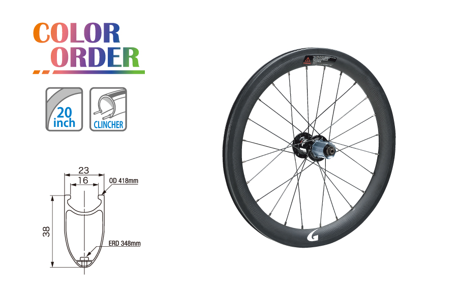 カーボンクリンチャーホイール_GW-WH38HE-406　リア