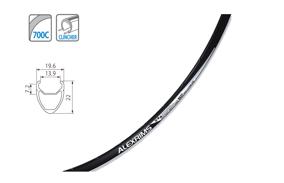 DA-22 700Cダブルウォールアルミリム