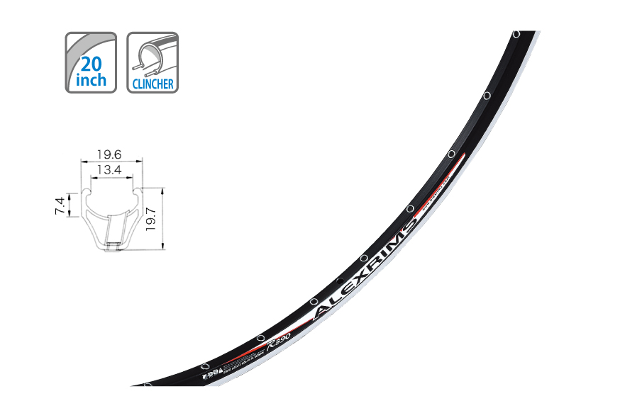 R-390（451）  20&quot;ダブルウォールアルミリム