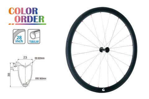 カーボンチューブラーホイール（GW-WH38TU　フロント）