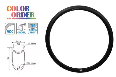 カーボンチューブレスレディ対応リム（GW-RM38TLR）